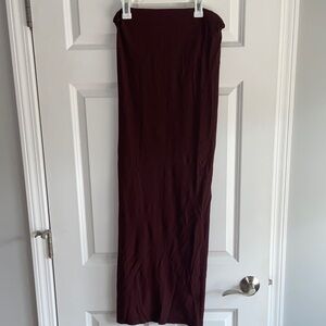 Free People Deep Burgundy Maxi Skirt
